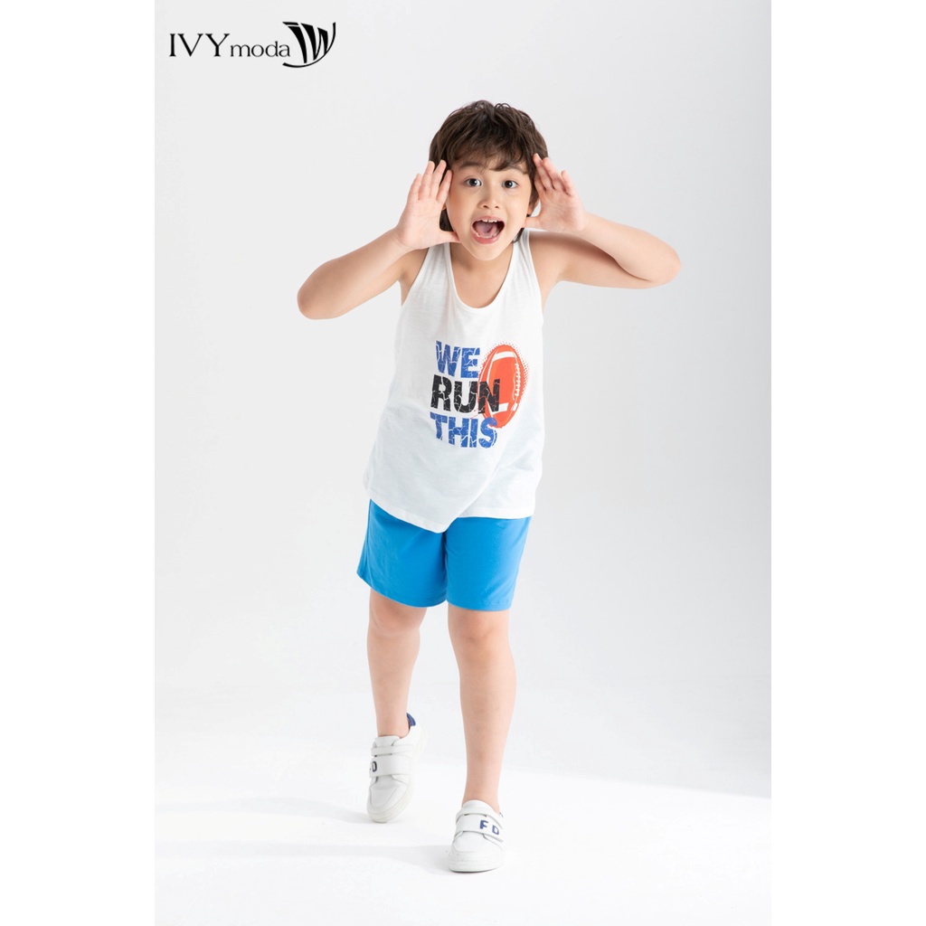 Áo 3 lỗ (kèm quần) We Run This bé trai IVY moda MS 56K1352