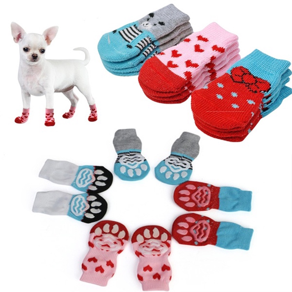 Set 4 vớ dễ thương bảo vệ chân cho thú cưng