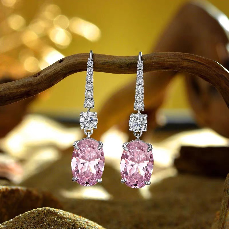 KHUYÊN TAI BẠC Ý 925 - CECY LUXURY PINK 0674