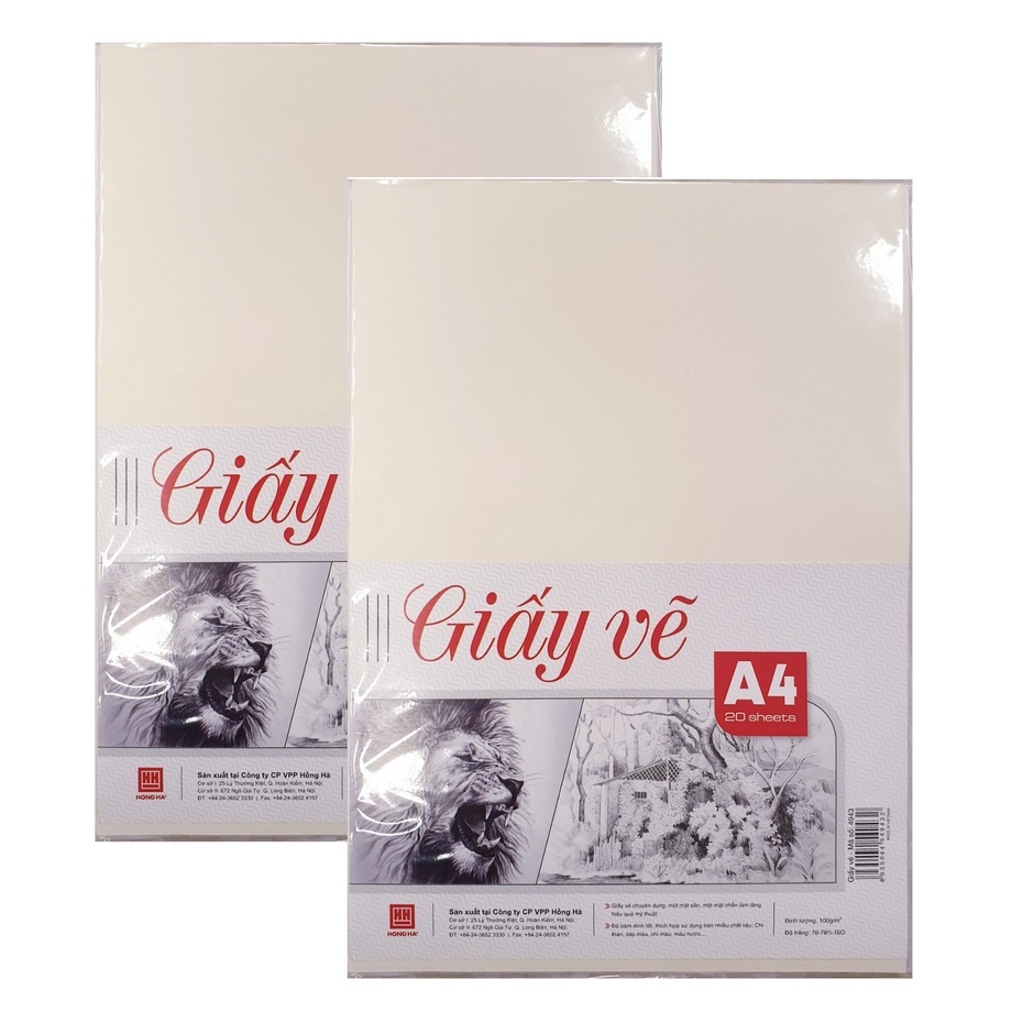 Giấy vẽ khổ A4 Hồng Hà - Tập 20 tờ