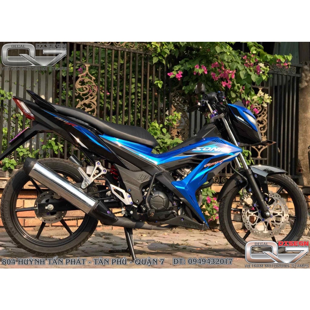 Tem rời sonic 150 xanh đen - decalq7