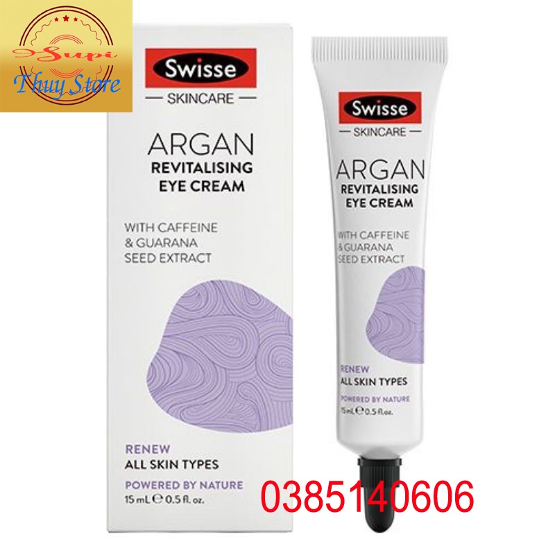 Kem dưỡng mắt Swisse Argan Revitalising Eye Cream 15ml Úc