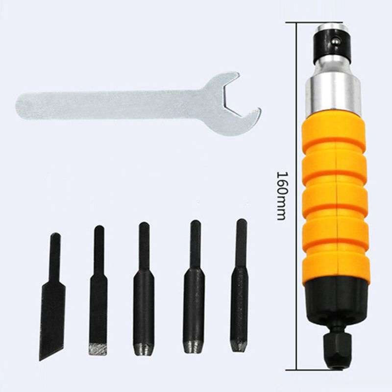 Bộ Dụng Cụ Điêu Khắc Gỗ Bằng Điện 5 Lưỡi Và 1 Cờ Lê