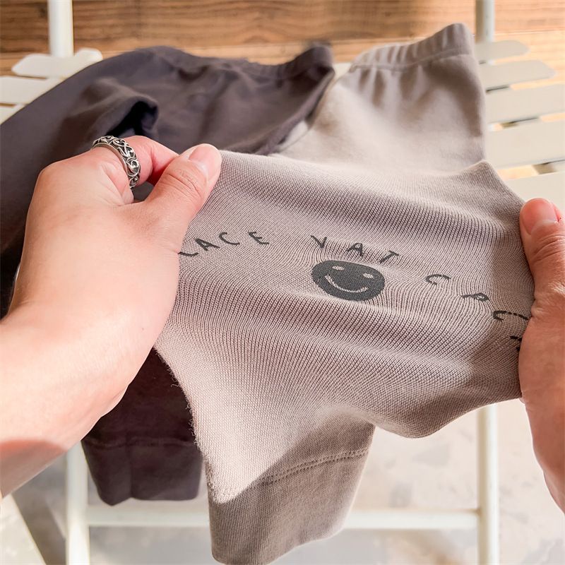 MNGRL Quần Legging Dài Cotton Co Giãn Thoải Mái In Họa Tiết Mặt Cười Thời Trang Mùa Thu Đáng Yêu Dành Cho Bé Gái