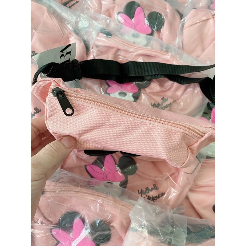 [Mẫu Mới Nhất] Túi Bao Tử Zara Minnie Mouse Cho Bé Gái Xuất Xịn
