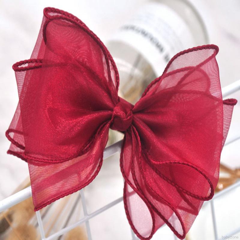 Kẹp Tóc Công Chúa Đính Nơ Bản To Xinh Xắn Cho Bé Gái