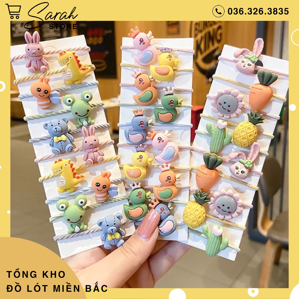 SET 10 DÂY BUỘC TÓC CUTE SIÊU XINH CHO BÉ YÊU