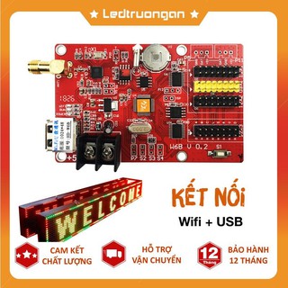 Mạch điều khiển, Card HD w6b WIFI điều khiển biển quảng cáo led ma trận 1 màu, 3 màu
