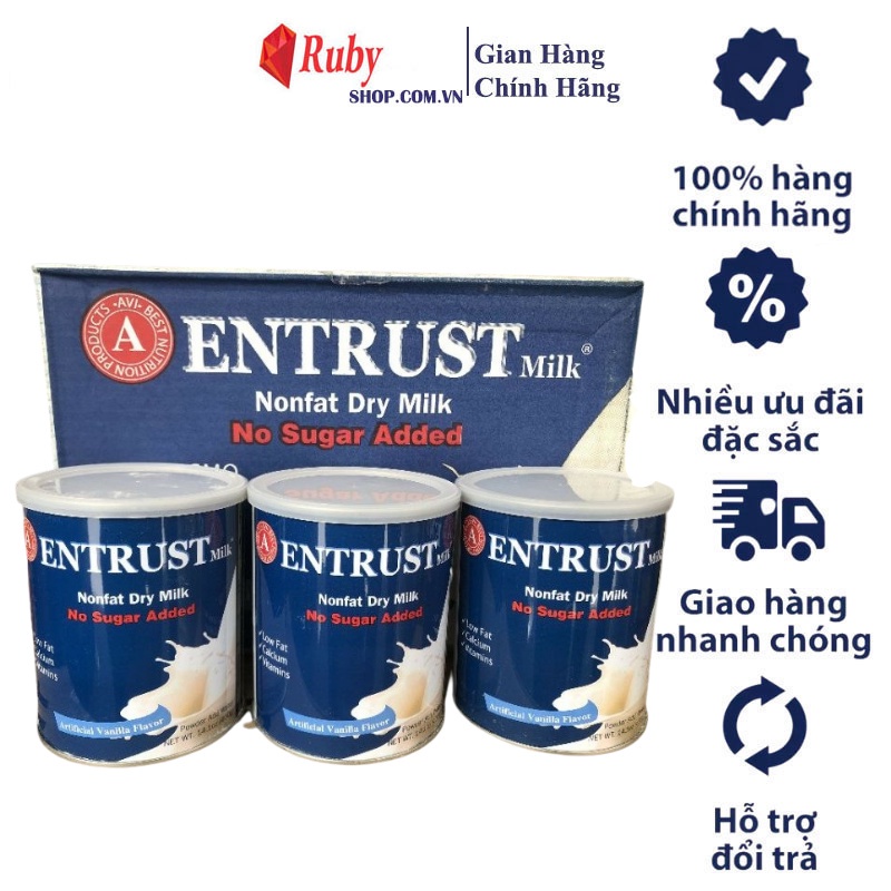 Sữa Bột ENTRUST Milk 400g Cho Người Tiểu Đường