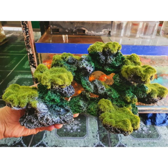 CẢNH NÚI RÊU TRANG TRÍ HỒ CÁ NON BỘ 25x14x15cm