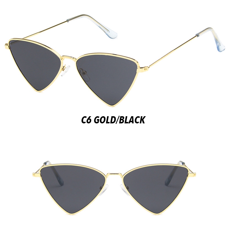 【HENGHA】【chứng khoán sẵn sàng】INS Fashion Candy Color Cat Eye Women Sunglasses Kính mát