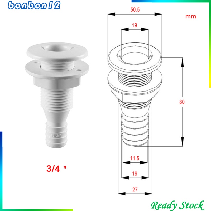 Phụ Kiện Ống Bơm Thru-Hull Bằng Nhựa Cho Tàu Thuyền | BigBuy360 - bigbuy360.vn