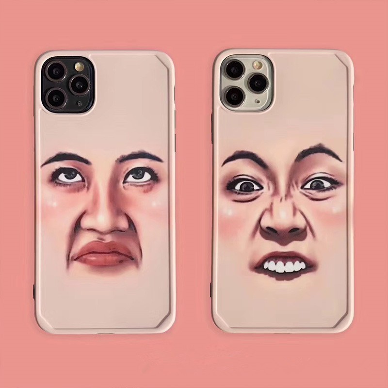 Ốp điện thoại mềm IMD màu nhám in hình khuôn mặt biểu cảm vui nhộn cho iPhone 11 Pro Max XR Xs Max 8 7Plus | BigBuy360 - bigbuy360.vn