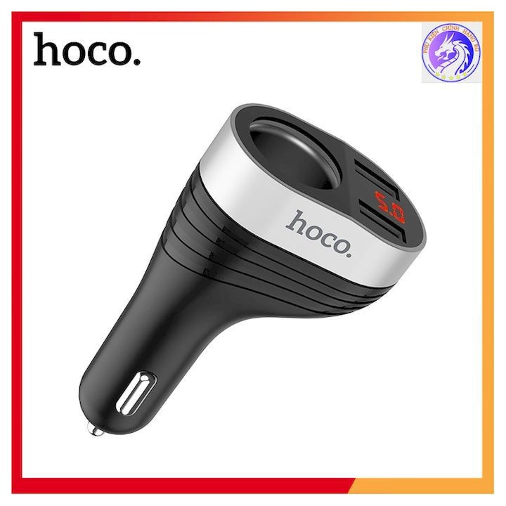 Cốc sạc xe hơi chính hãng Hoco Z29 có led 2 usb 2.4A