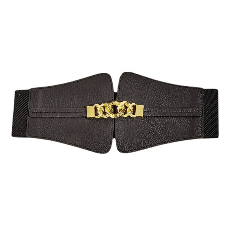 Thắt Lưng Giả Da Bản Rộng Co Giãn Họa Tiết Hình Học Hợp Thời Trang Cho Nữ