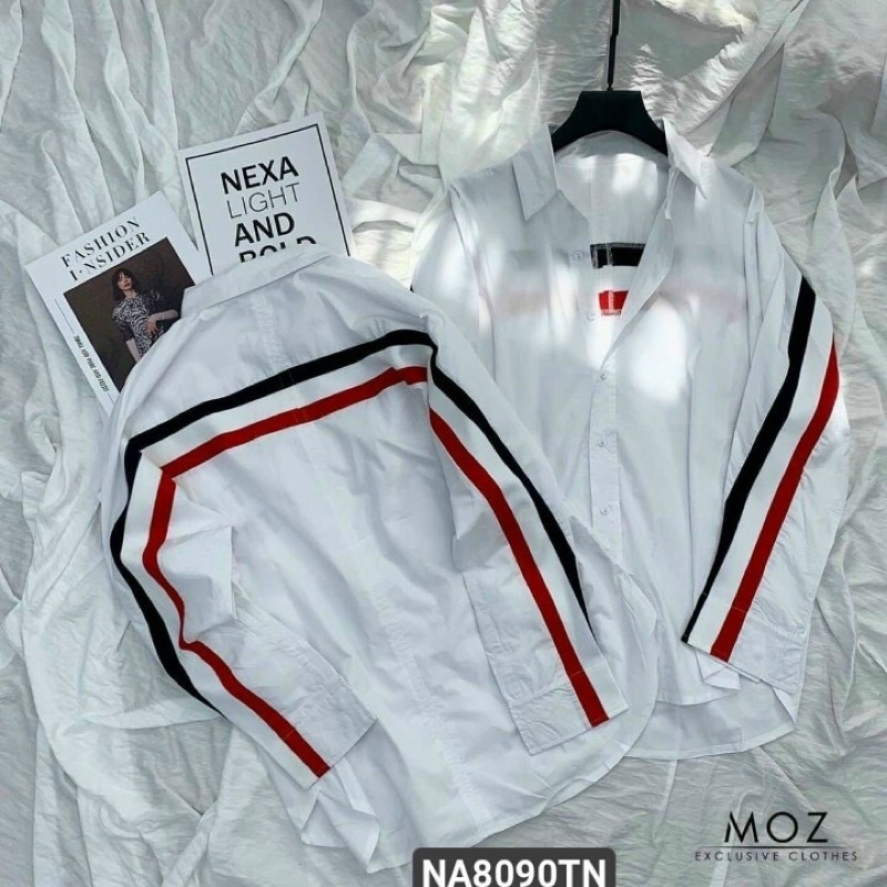 Sơmi gucci unisex kate lụa viền sọc | BigBuy360 - bigbuy360.vn