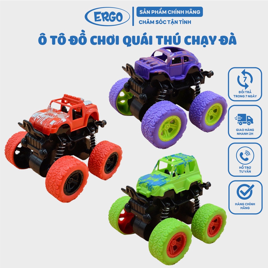 Đồ chơi xe ô tô bánh đà trẻ em có cót chạy xa kích thước lớn
