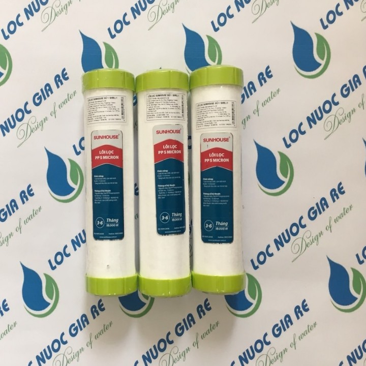 Lõi lọc nước số 1 Sunhouse - COMBO 3 LÕI LỌC NƯỚC SỐ 1 SUNHOUSE - cB1