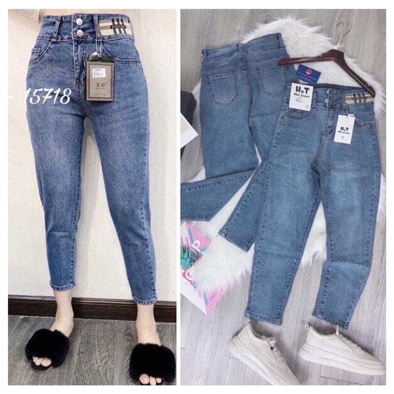 Quần bò thêu túi sẵn hàng tại shop