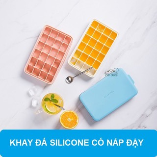 Khay làm đá silicone có nắp đậy dễ dàng tách khuôn AA143