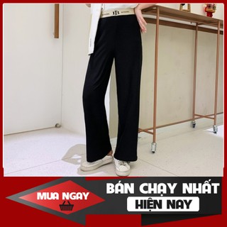 QUẦN THUN NỮ LƯNG CAO ỐNG RỘNG SUÔNG 9 TẤC TÔN DÁNG HOT HIT 2020 PF034C