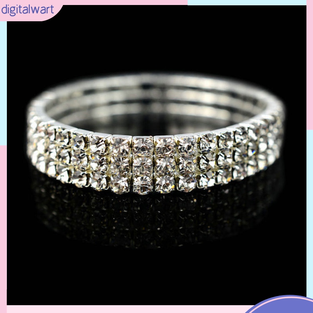 Vòng đeo tay đính trang trí kim cương giả thanh lịch dành cho nữ