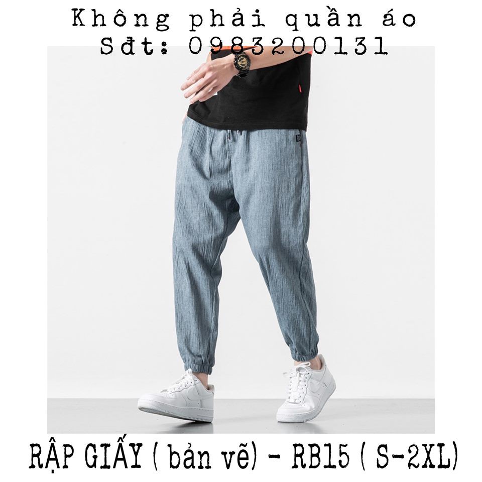 RB15_ Rập giấy may baggy quần nam