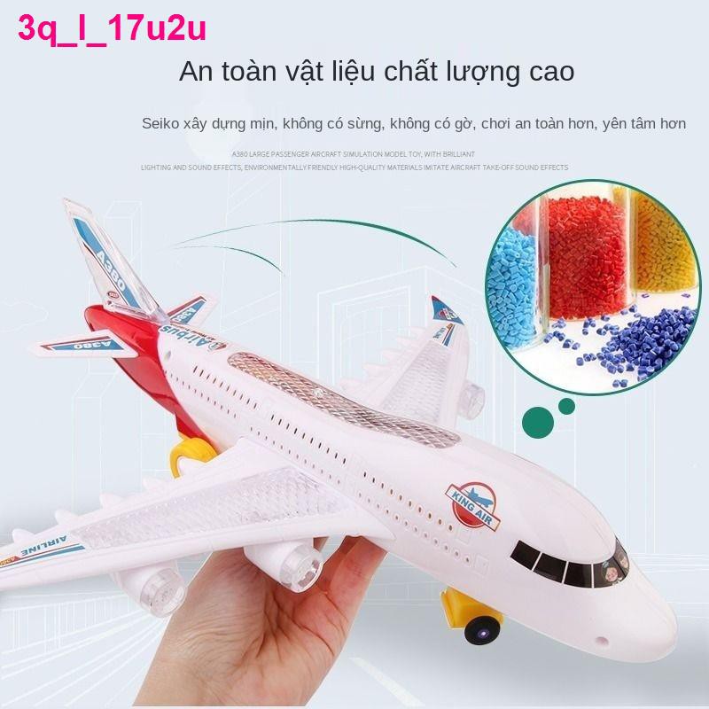 Ô tô điều khiển từ xaMáy bay nhạc điện trẻ em A380 mô hình đồ chơi đầy màu sắc âm ánh sáng không điều khiển từ xa