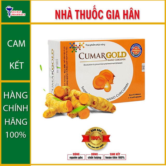 Viên uống CUMARGOLD NANO CURCUMIN Hỗ trợ viêm loét dạ dày