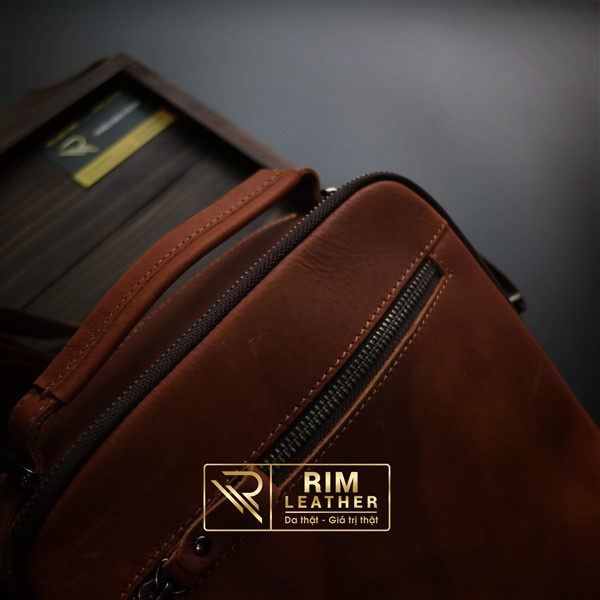 Túi Đeo Chéo Da Bò Có Quai Xách