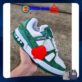 giày sneaker lv xanh mới sang xịn mịn thiết kế đẹp mắt cho nam nữ ful bill box🎉🎉🎉