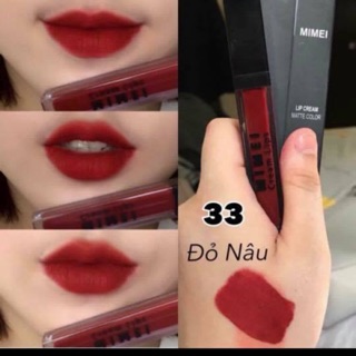 Son lì mimei đỏ nâu