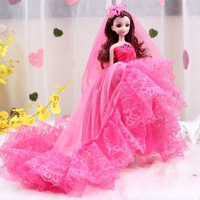 Búp bê barbie 30cm kèm phụ kiện váy cô dâu đáng yêu đồ chơi cho bé gái ANDATOY AD899