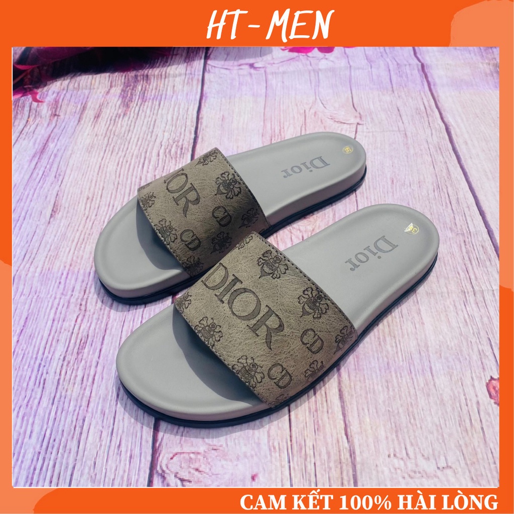 Dép Nam Quai Ngang Di.or Đế Cao Su Chống Trơn cao cấp Full Box