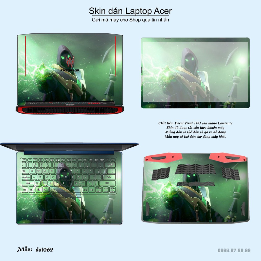 Skin dán Laptop Acer in hình Dota 2 nhiều mẫu 11 (inbox mã máy cho Shop)