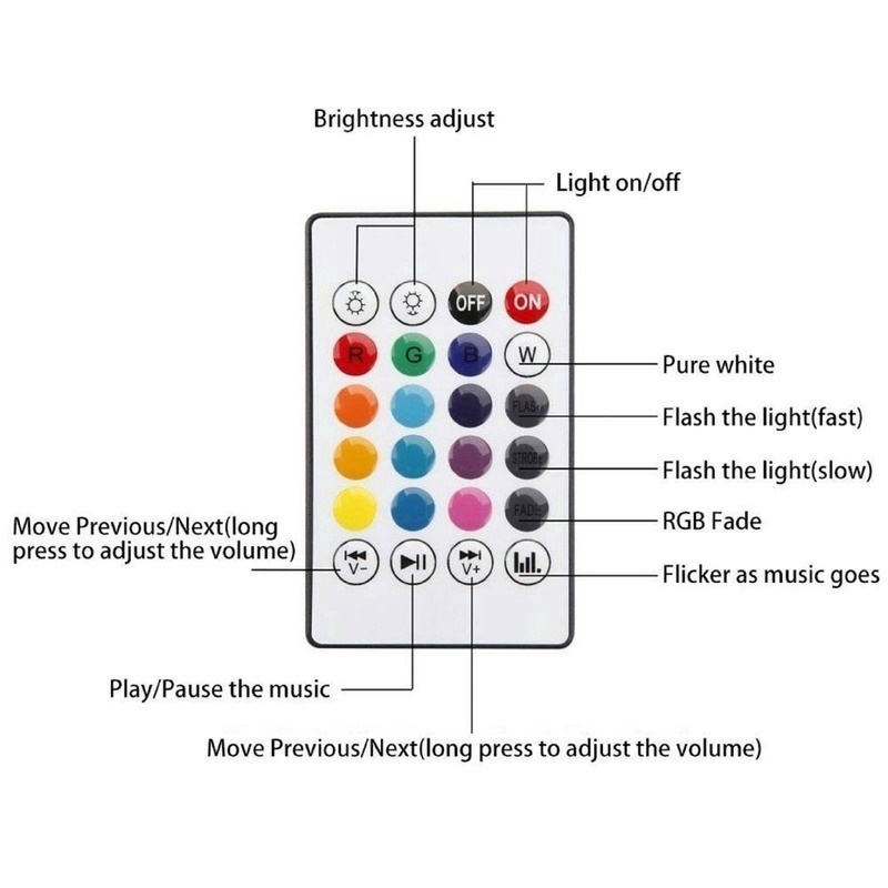 Bóng Đèn Led Đổi Màu E27 Tích Hợp Loa Bluetooth Điều Khiển Từ Xa Thay Đổi Màu Sắc Độc Đáo