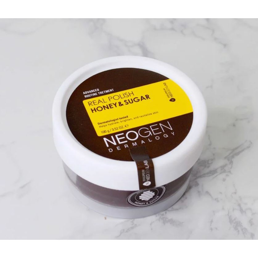 Tẩy Tế Bào Chết Lên Men Sinh Học Mật Ong, Đường Đen Neogen Dermalogy Real Polish Honey &amp; Sugar 100g