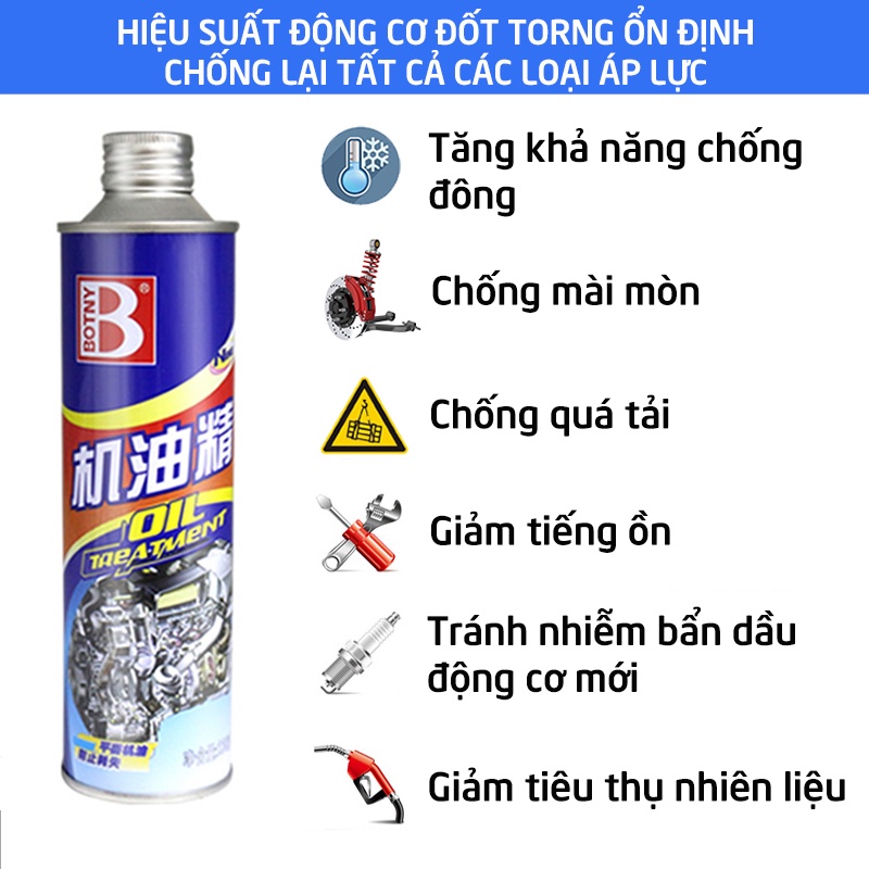 Dung dịch phụ gia dầu nhớt Botny B-1759, giúp tăng tuổi thọ động cơ, giảm tiêu thụ nhiên liệu, cải thiện độ ổn định,