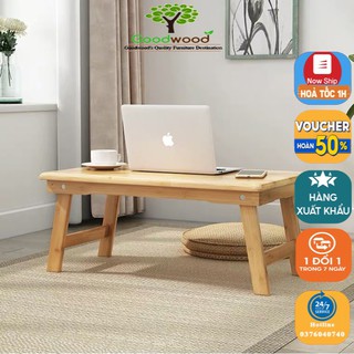 Bàn học gấp gọn thông minh hàng xịn - bàn học mini 40x60cm - Bàn trà chữ nhật sofa/cafe ngồi bệt gấp gọn gỗ tự nhiên