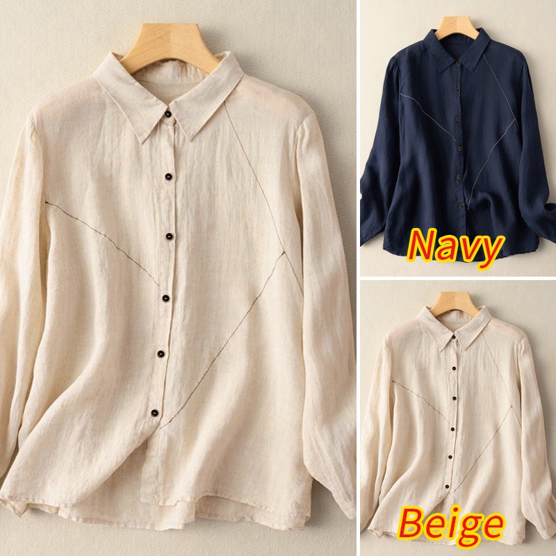 Áo sơ mi Zanzea tay dài cổ bẻ nút cài thời trang nữ tính thanh lịch