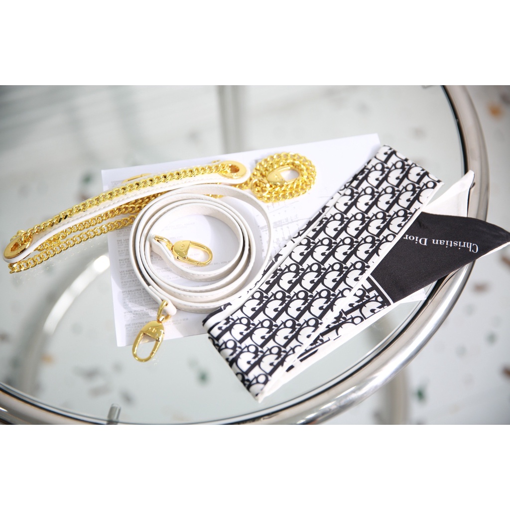 Túi XÁch Di.or La.dy Tim Size 17cm Màu Trắng