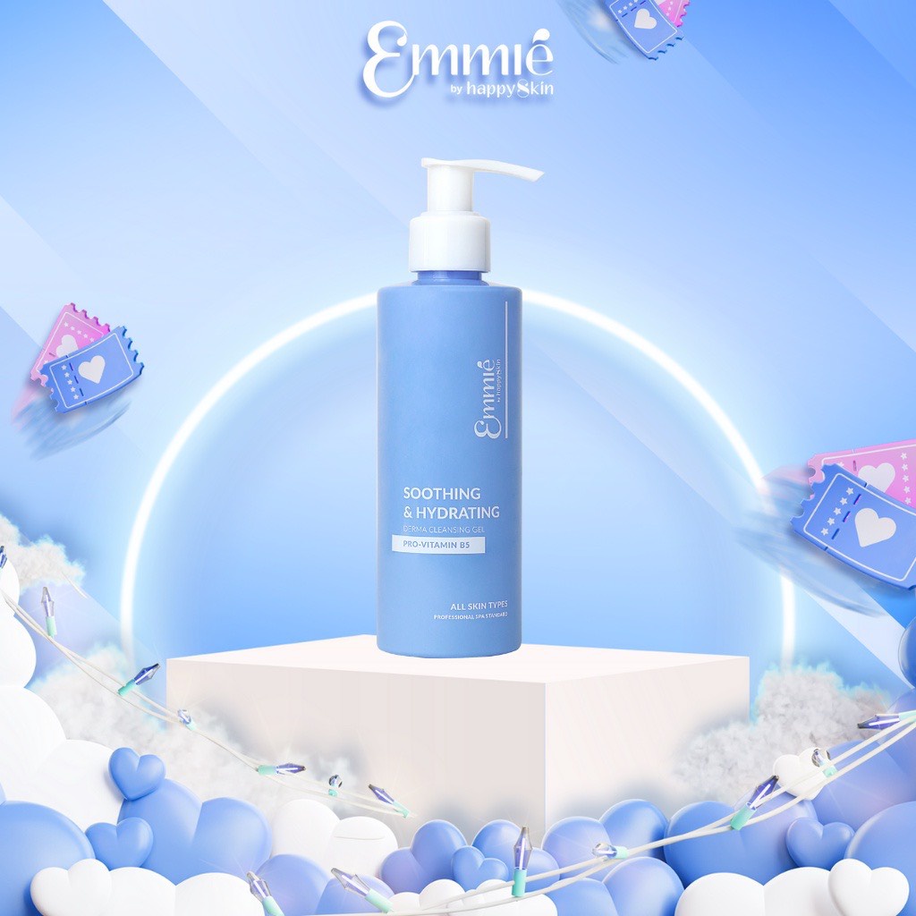 Gel Rửa Mặt Dịu Nhẹ và Cấp Ẩm Sâu Sữa Rửa Mặt Emmie Emmié by Happy Skin Soothing & Hydrating Derma Cleansing Gel 180ml