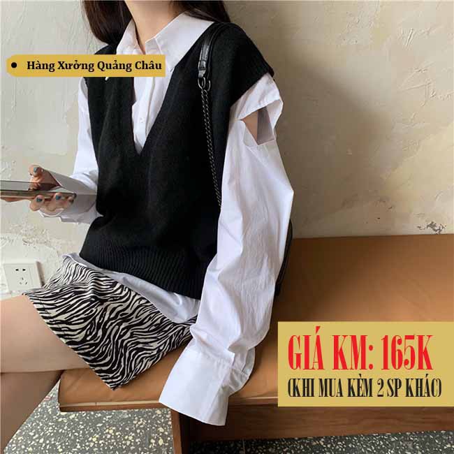 [SẴN] Áo gile len nữ Ulzzang Quảng Châu AGL6