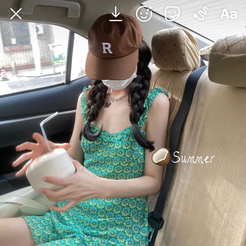 Đầm Hoa Hai Dây Phong Cách Retro Xinh Xắn Cho Nữ | BigBuy360 - bigbuy360.vn