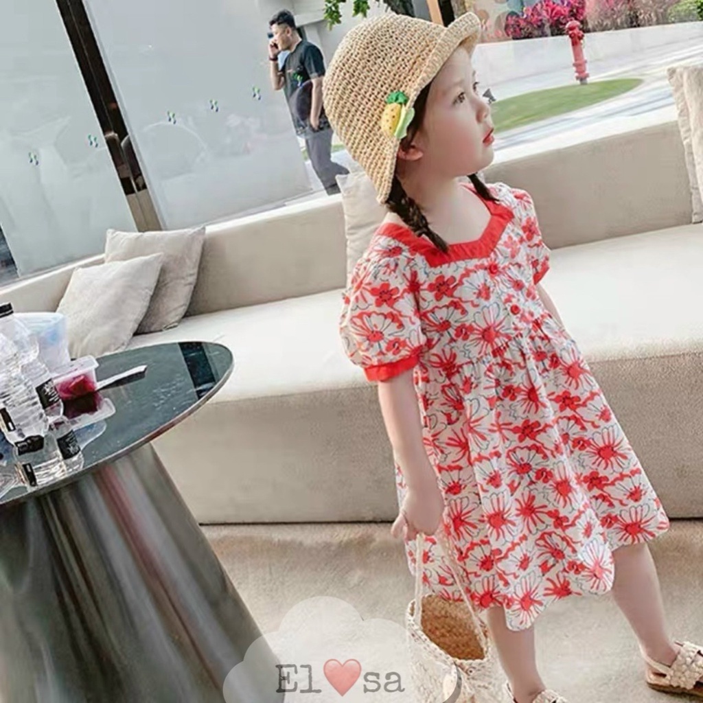 Váy bé gái - Váy hoa hướng dương siêu xinh cho bé 1-5 Tuổi