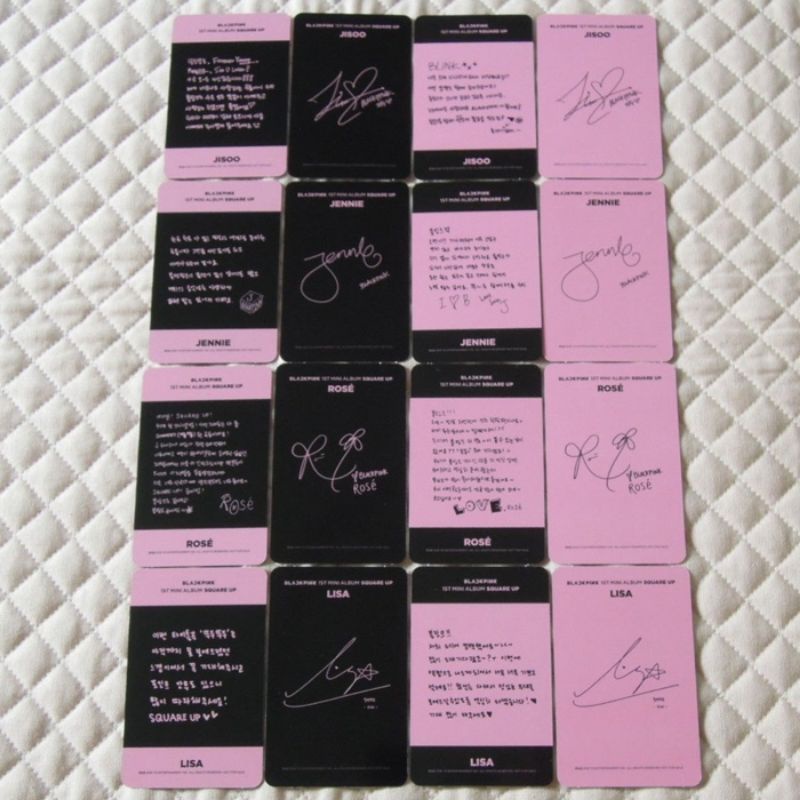 Set 16 card ảnh unoff BLACKPINK Rose, Jisoo, Jennie, Lisa - Square Up