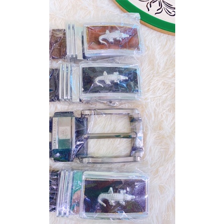 Thanh lý 4 Thắt lưng da nam TA100 mặt thép không rỉ,sáng bóng