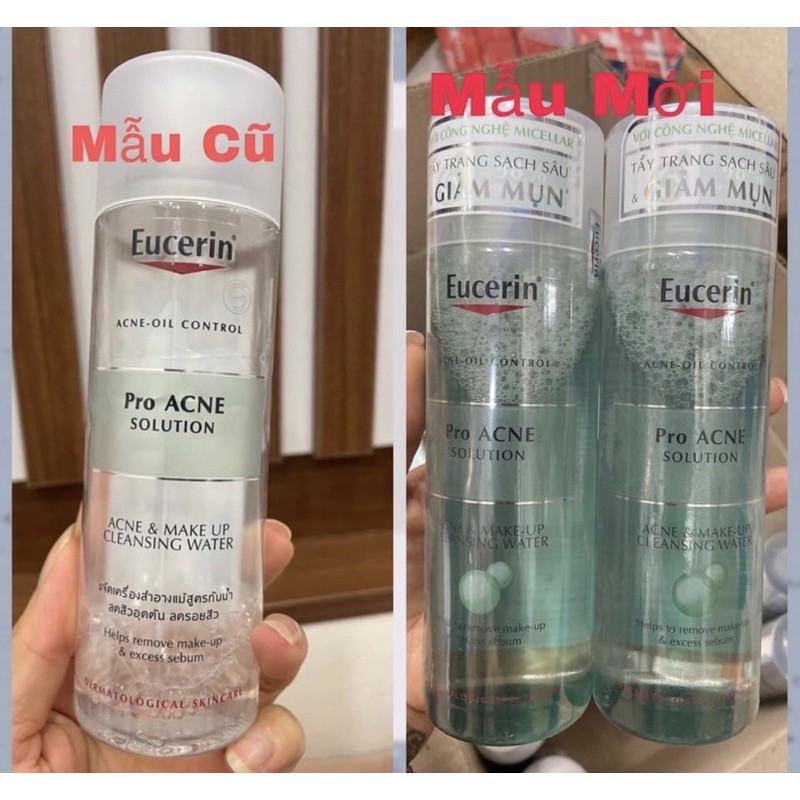  Eucerin Nước Tẩy Trang Cho Da Mụn ProAcne & Make Up Cleansing Water 200ml