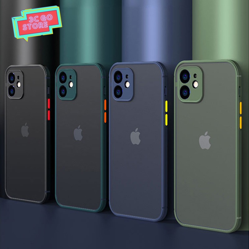 Ốp lưng trong suốt nhám chống sốc thời trang cho IPHONE X XS MAX XR 9 8 7 6 6S PLUS 11 PRO MAX