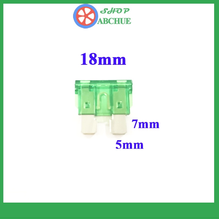 Gói 10 cầu chì chân to dành cho ô tô tải, máy công trình 10A, 15A, 20A, 25A, 30A
